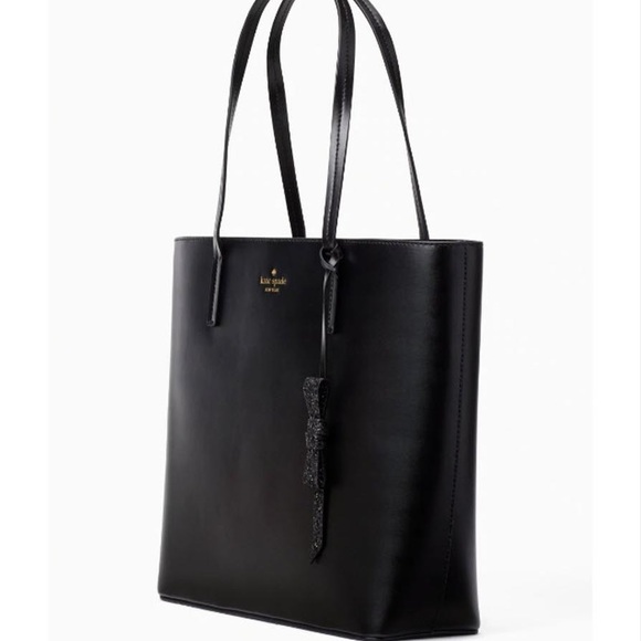 🎉HP🎉Kate Spade♠️NWT Black Leather Tote Bag - Picture 8 of 8